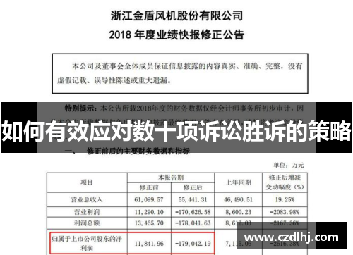 如何有效应对数十项诉讼胜诉的策略 如何有效应对数十项诉讼胜诉的策略
